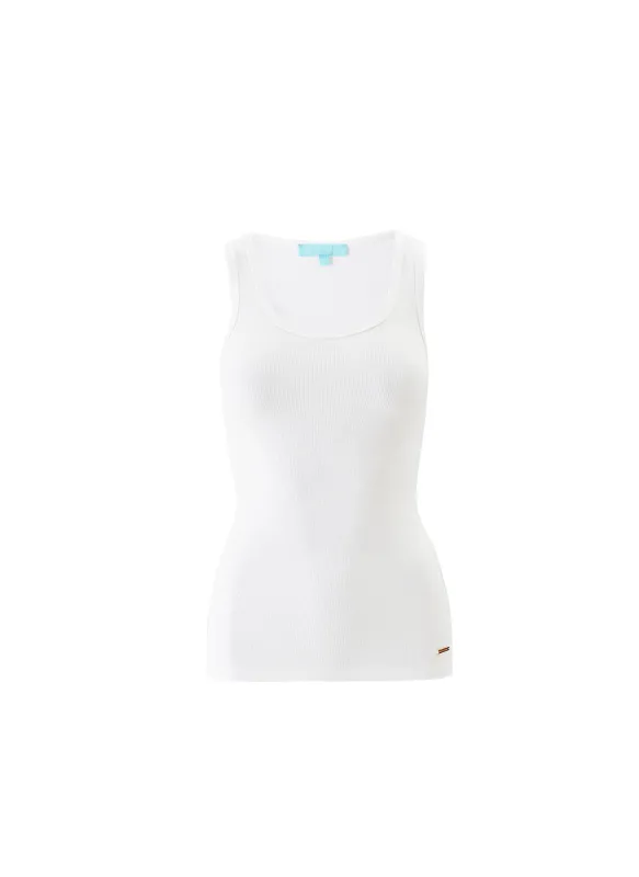 Exclusive Cora White Vest sold by Melissa Odabash