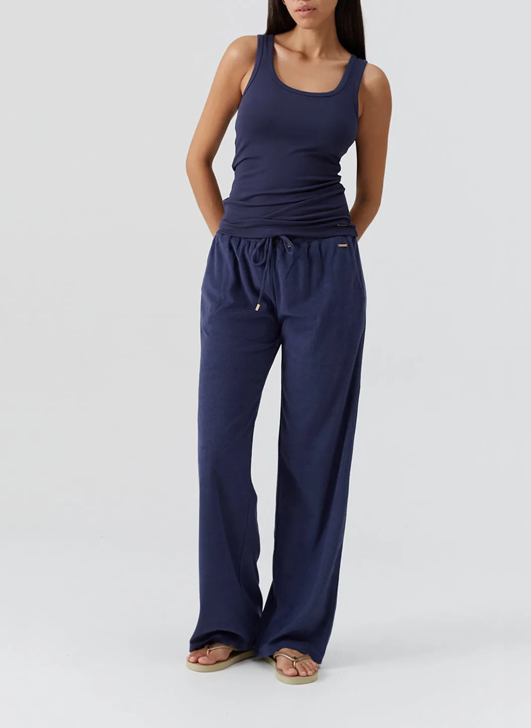 Exclusive Cora Navy Vest sold by Melissa Odabash product image thumbnail 2