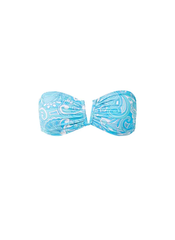 Alba Blue Mirage Bikini Top sold by Melissa Odabash