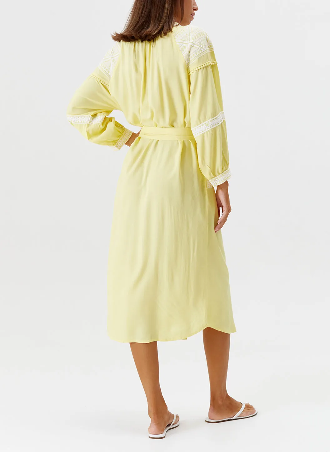 Ally Yellow/White Kaftan sold by Melissa Odabash product image thumbnail 5
