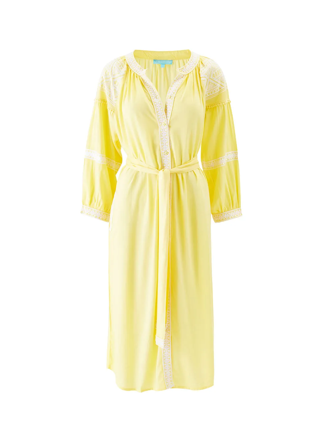Ally Yellow/White Kaftan sold by Melissa Odabash