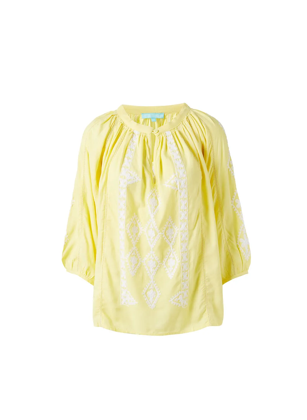 Aliya Yellow White Shirt sold by Melissa Odabash