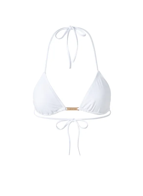 Andorra White Bikini Top sold by Melissa Odabash