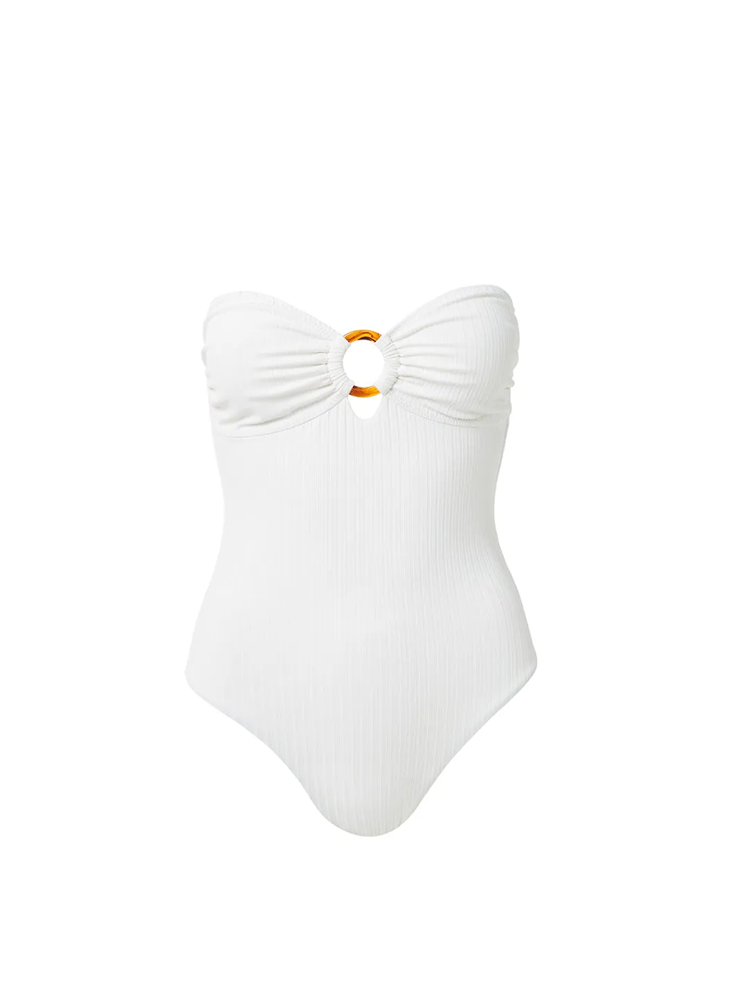 Barbuda Ivory Ribbed Swimsuit sold by Melissa Odabash