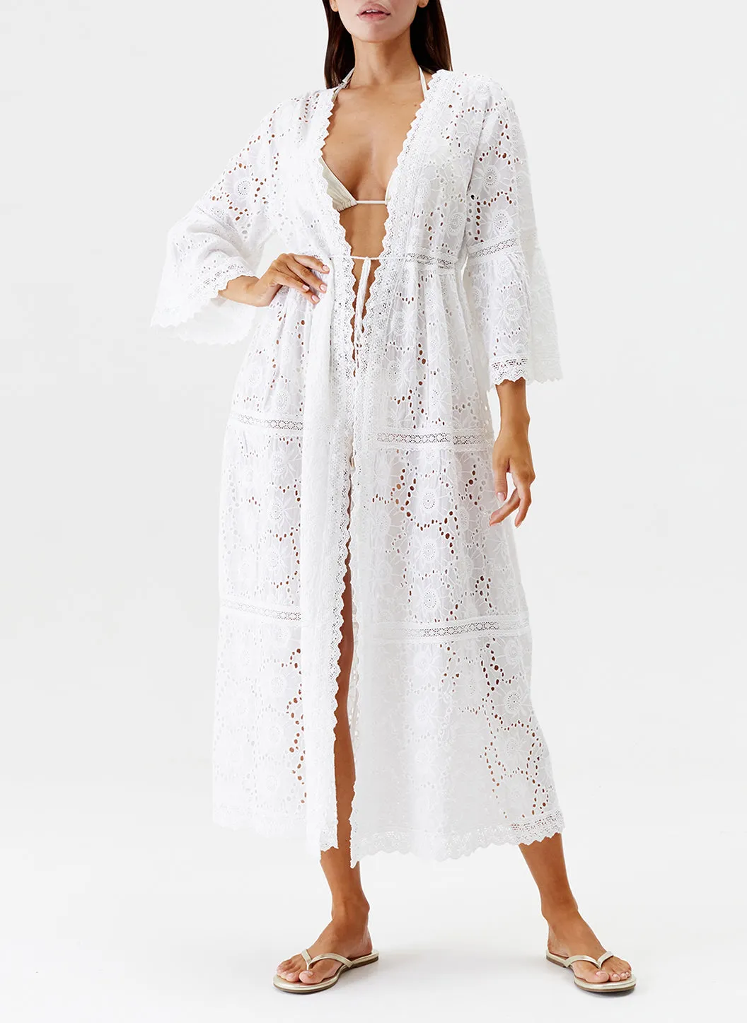 Ava White Kaftan sold by Melissa Odabash product image thumbnail 4