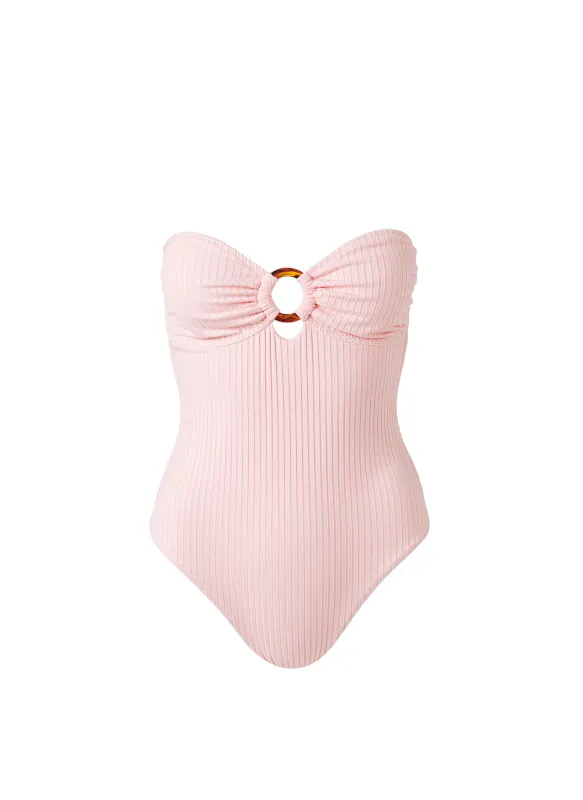 Barbuda Rose Ribbed Swimsuit sold by Melissa Odabash