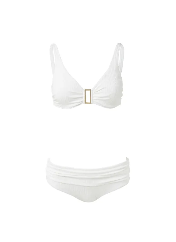 Bel Air Ivory Ribbed Bikini sold by Melissa Odabash