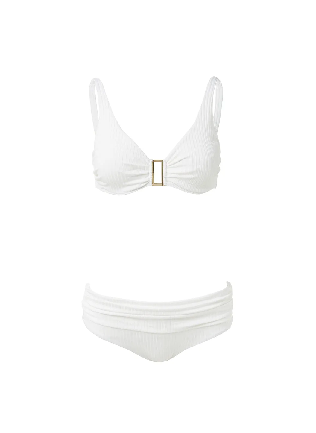 Bel Air Ivory Ribbed Bikini sold by Melissa Odabash