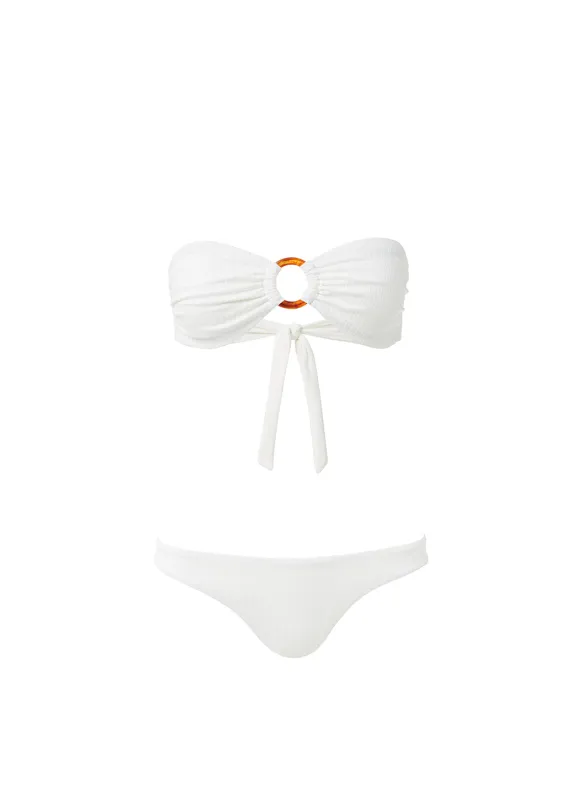 Brisbane Ivory Ribbed Bikini sold by Melissa Odabash