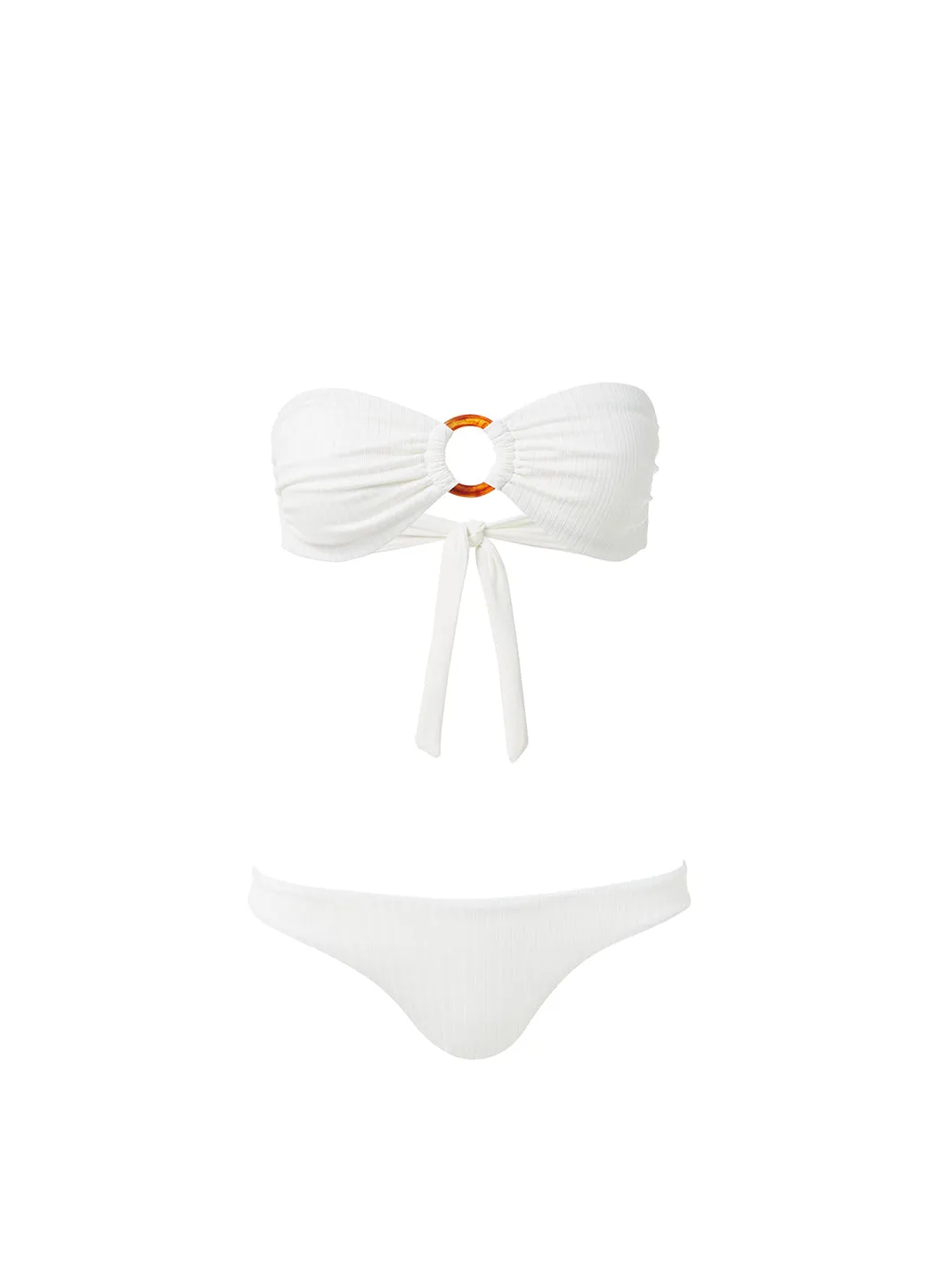 Brisbane Ivory Ribbed Bikini sold by Melissa Odabash
