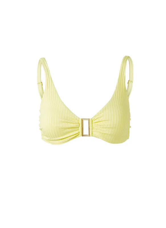 Bel Air sunray Ribbed Bikini Top sold by Melissa Odabash