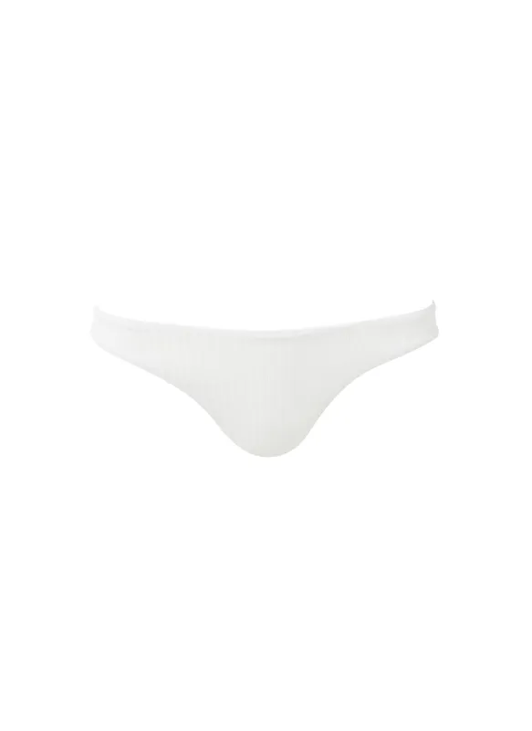 Brisbane Ivory Ribbed Bikini Bottom sold by Melissa Odabash