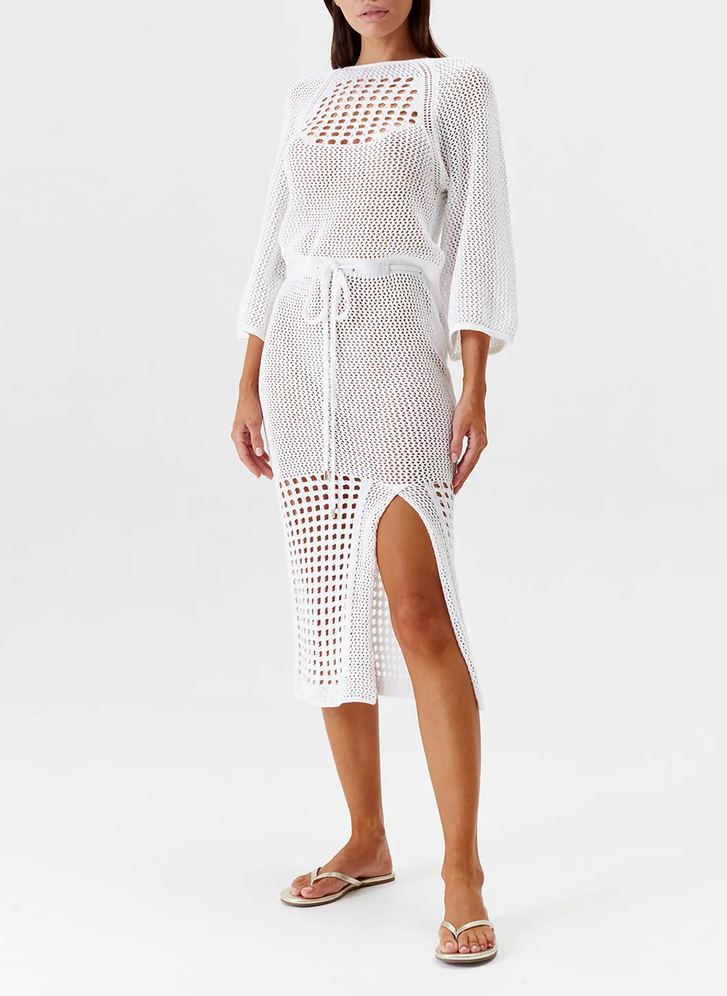 Brooke White Dress sold by Melissa Odabash product image thumbnail 4