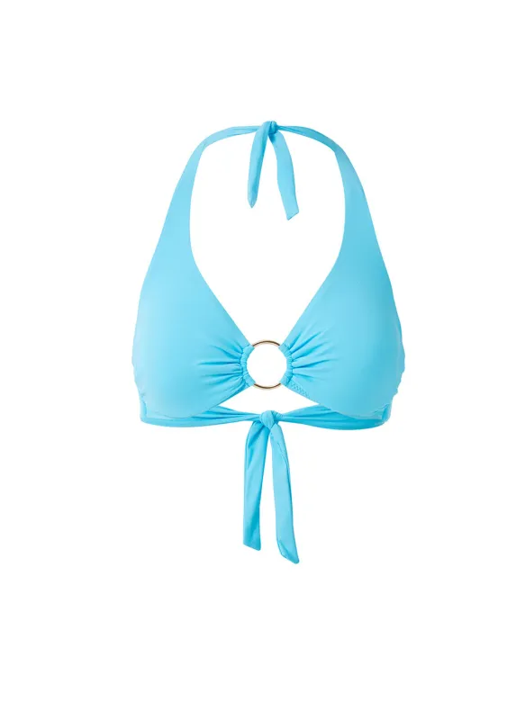 Brussels Turquoise Bikini Top sold by Melissa Odabash