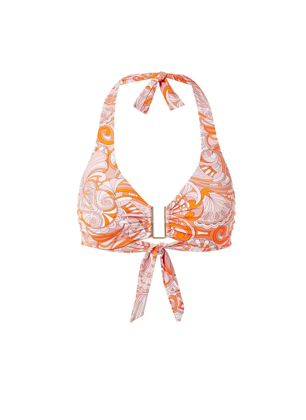 Colombia Orange Mirage Bikini Top sold by Melissa Odabash