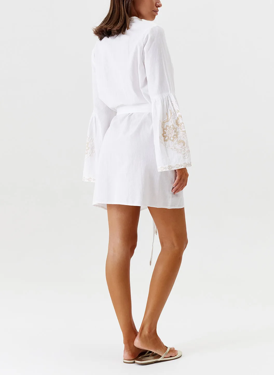 Everly White Tan Kaftan sold by Melissa Odabash product image thumbnail 4