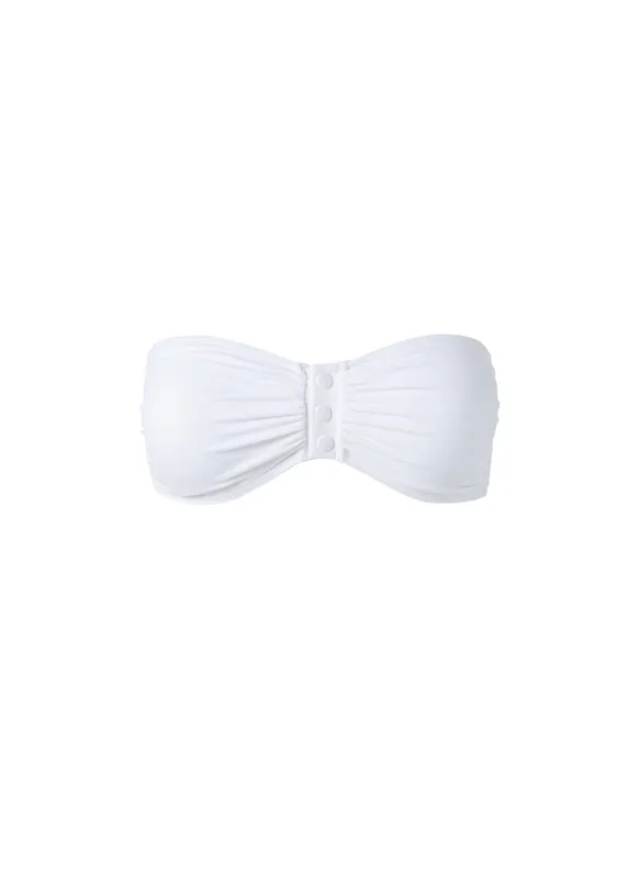 Eze White Bikini Top made by Melissa Odabash