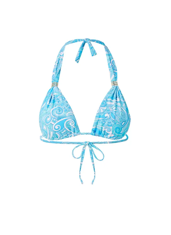 Grenada Blue Mirage Bikini Top sold by Melissa Odabash