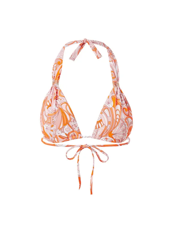 Grenada Orange Mirage Bikini Top sold by Melissa Odabash