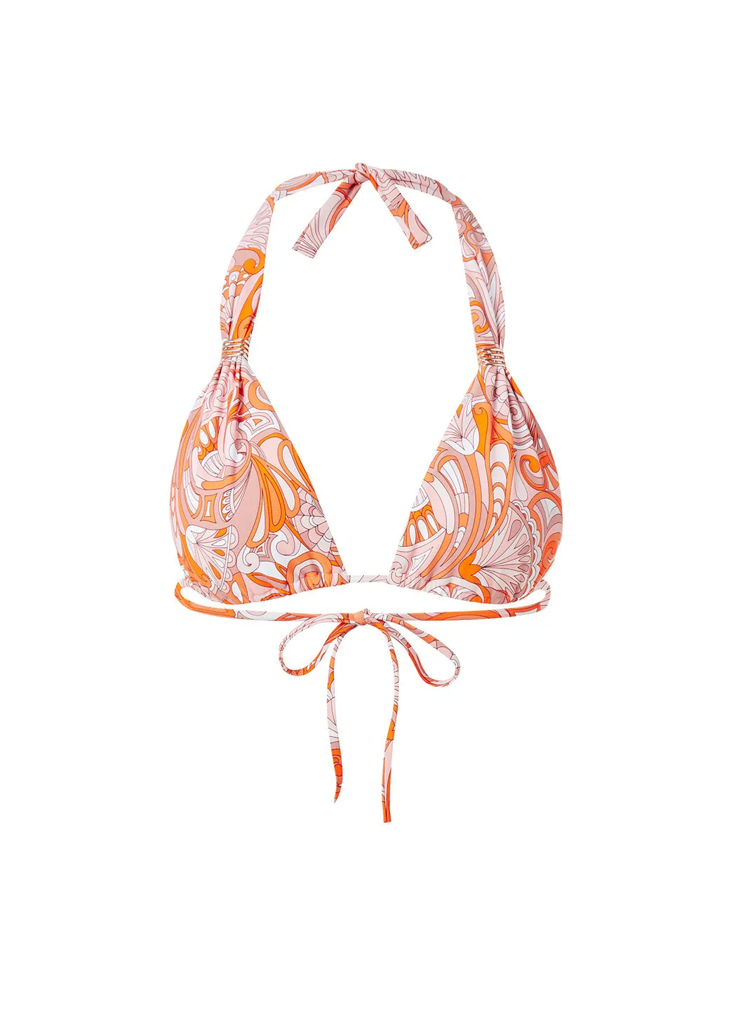 Grenada Orange Mirage Bikini Top sold by Melissa Odabash