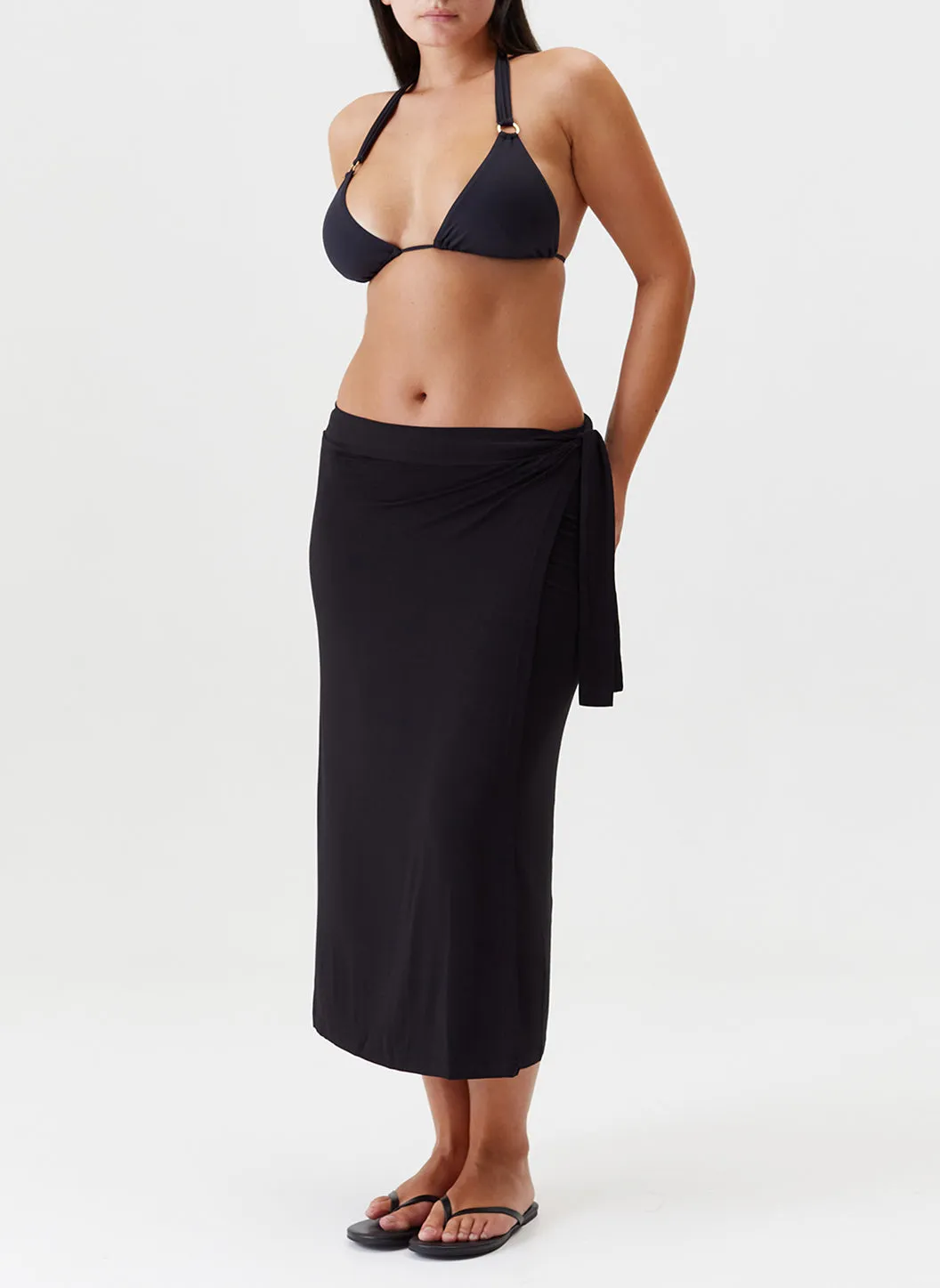 Ida Black Skirt sold by Melissa Odabash product image thumbnail 4