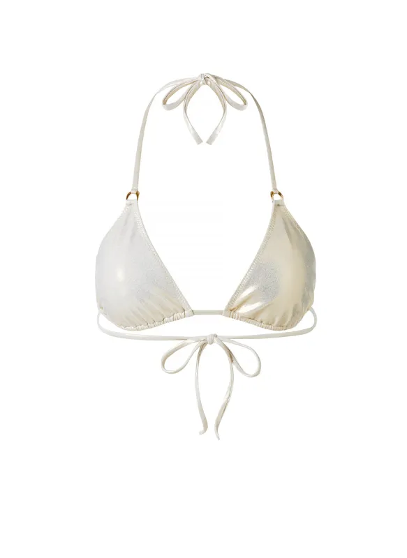 Key West Gold Bikini Top sold by Melissa Odabash