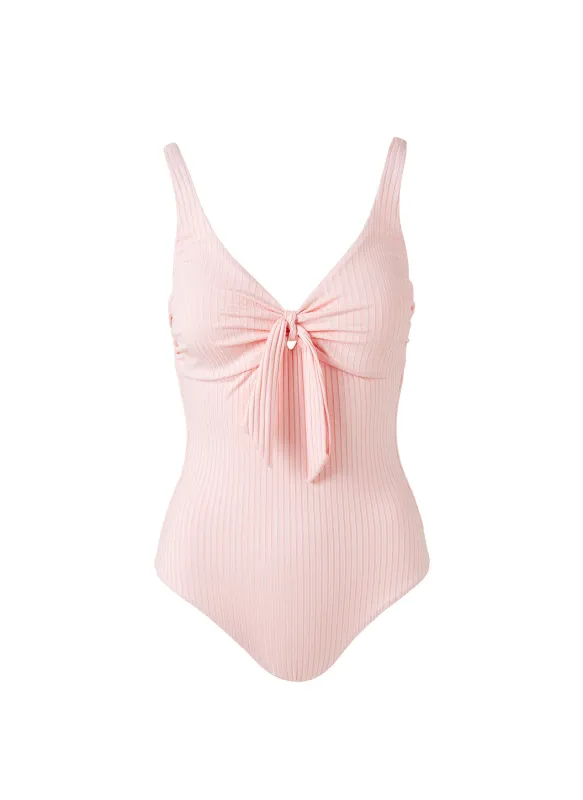 Lisbon Rose Ribbed Swimsuit made by Melissa Odabash