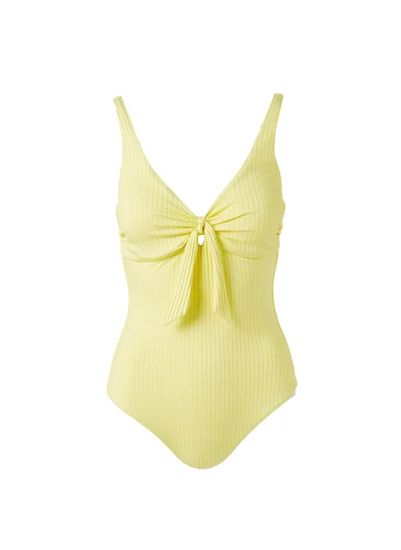 Lisbon sunray Ribbed Swimsuit made by Melissa Odabash