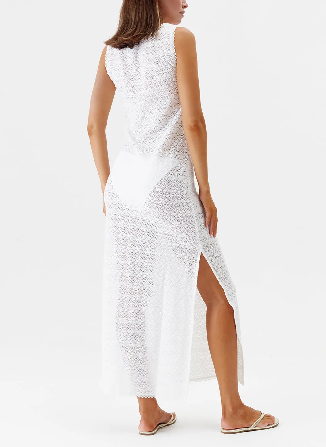 Maddie White Dress sold by Melissa Odabash product image thumbnail 4