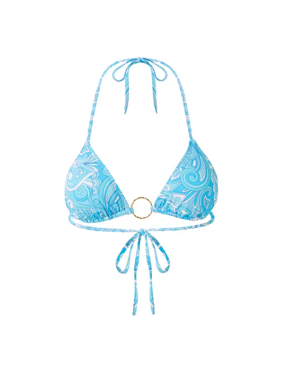 Miami Blue Mirage Bikini Top sold by Melissa Odabash