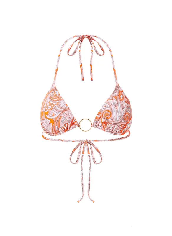 Miami Orange Mirage Bikini Top sold by Melissa Odabash