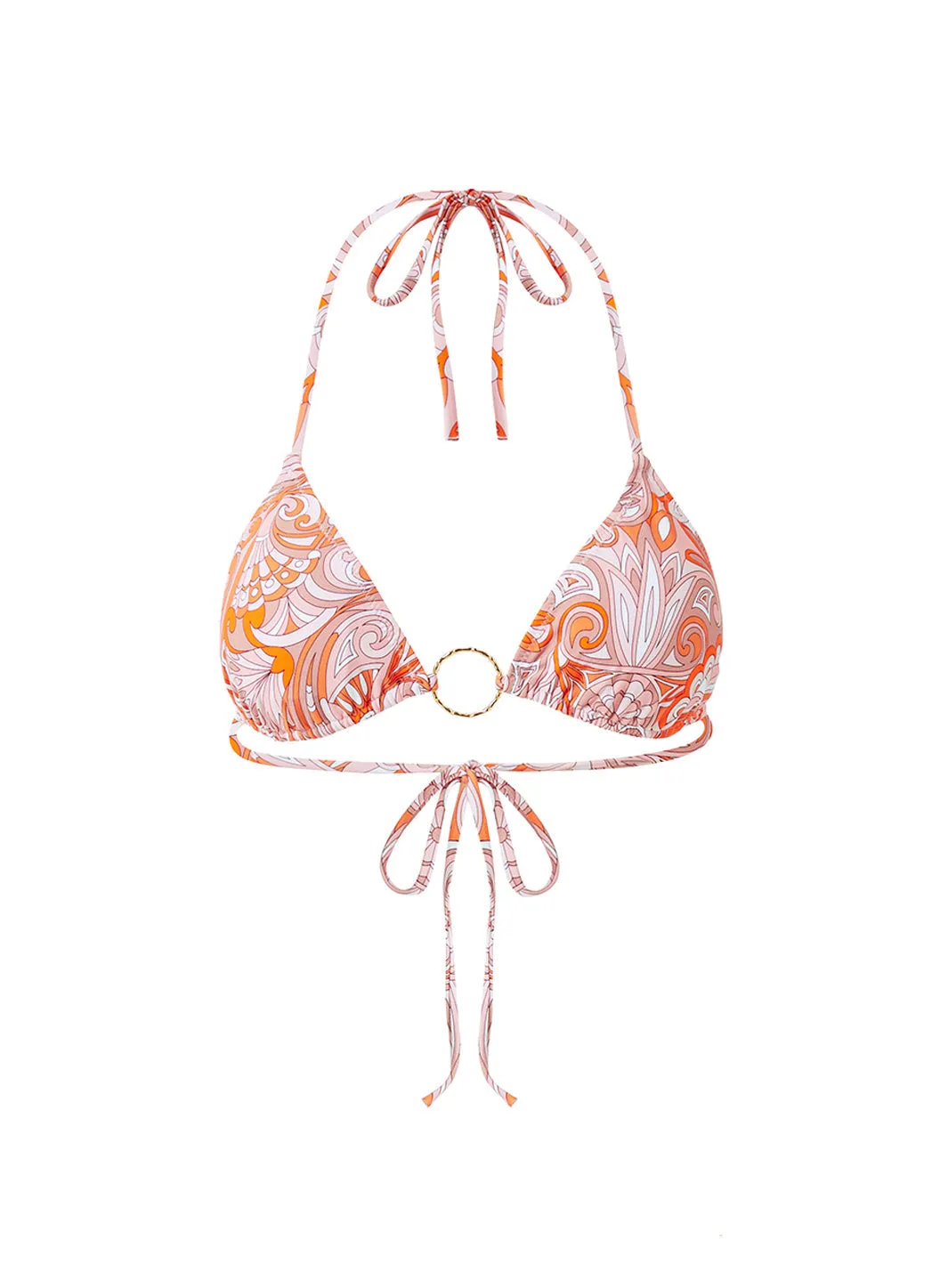 Miami Orange Mirage Bikini Top sold by Melissa Odabash