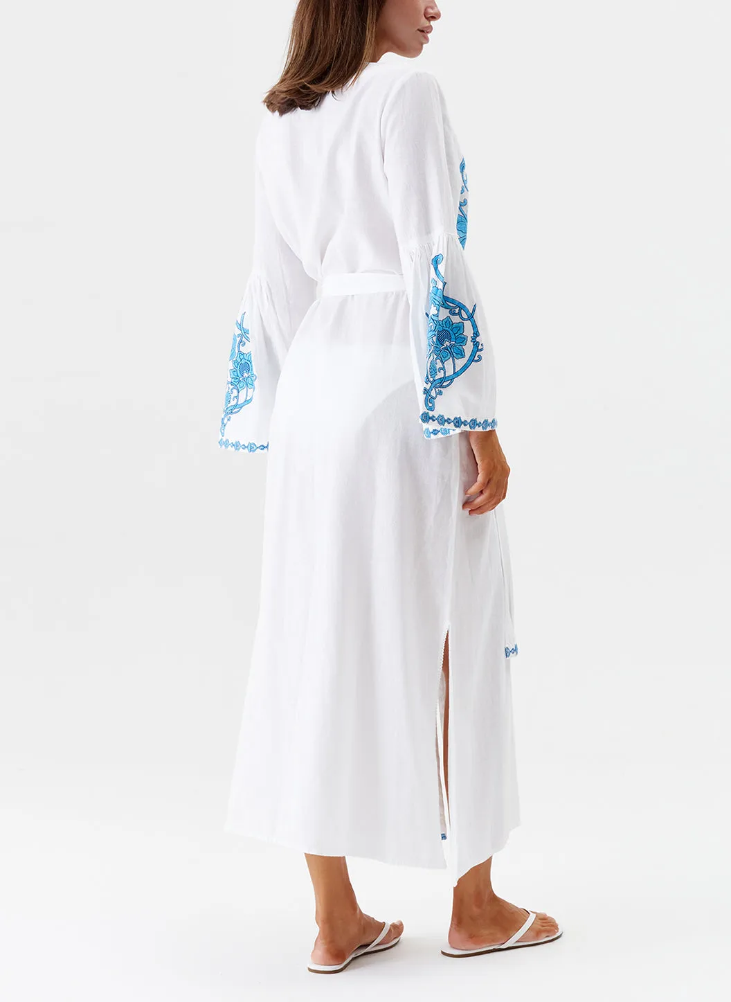 Romilly White/Blue Kaftan sold by Melissa Odabash product image thumbnail 5