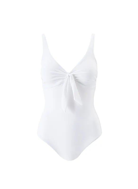 Lisbon White Swimsuit made by Melissa Odabash