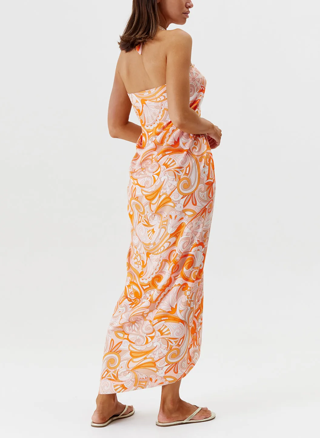 Ellie Orange Mirage Printed Pareo sold by Melissa Odabash product image thumbnail 4