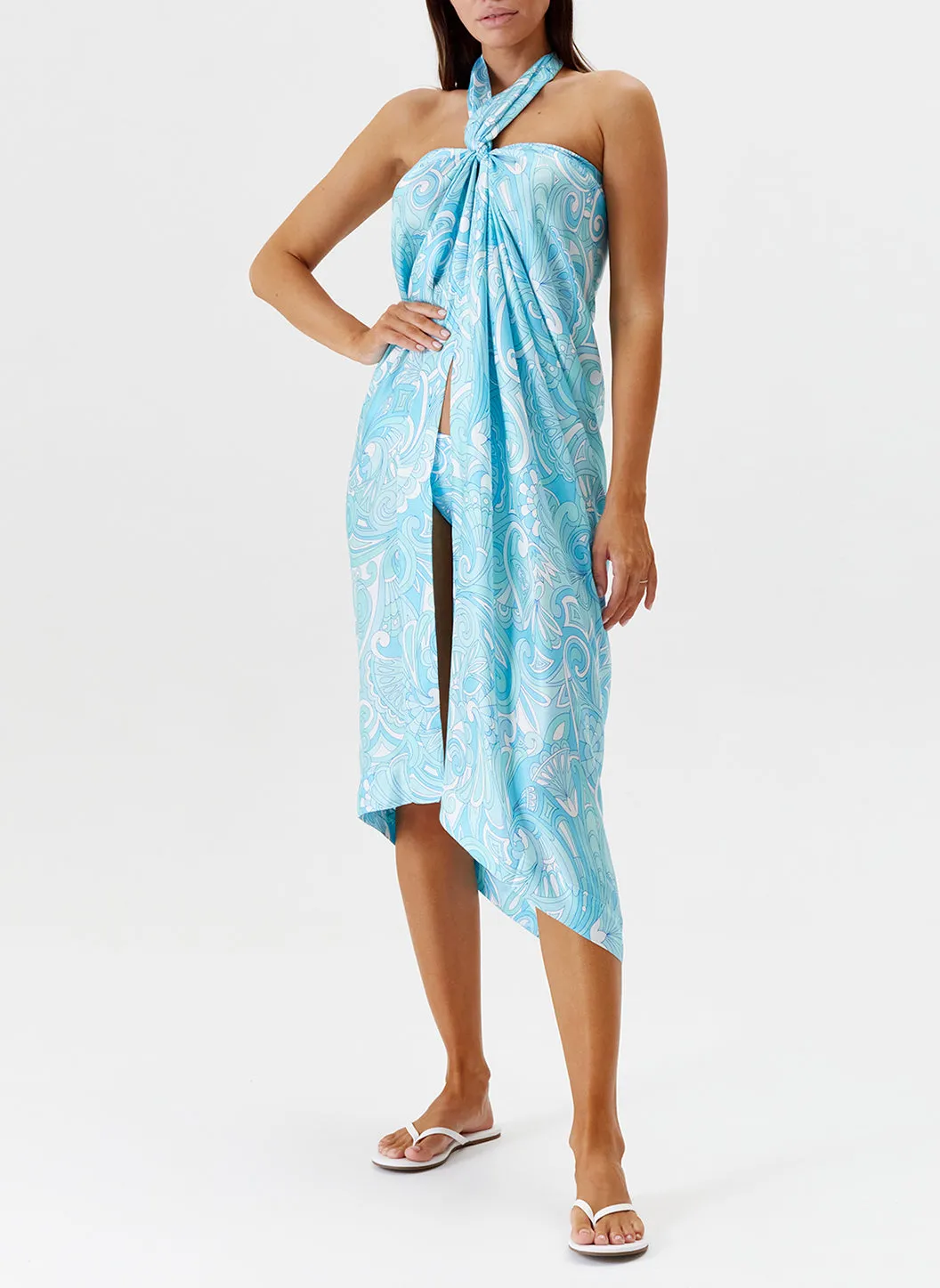 Ellie Blue Mirage Printed Pareo sold by Melissa Odabash product image thumbnail 3