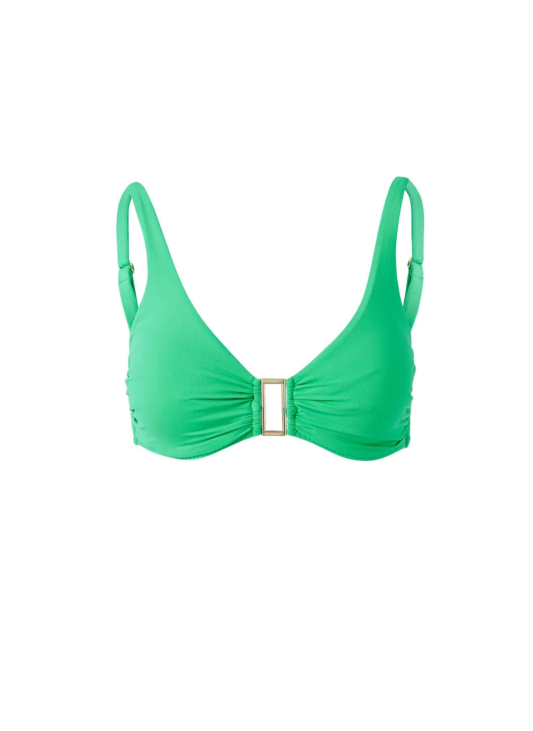 Bel Air Green Bikini Top sold by Melissa Odabash