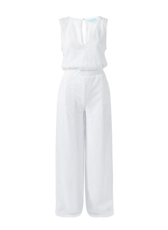 Gracie White Jumpsuit sold by Melissa Odabash