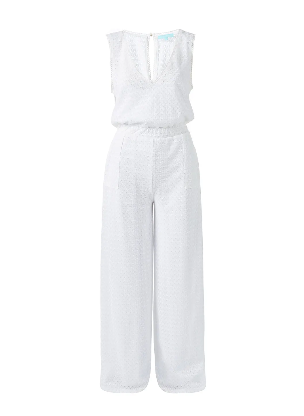 Gracie White Jumpsuit sold by Melissa Odabash