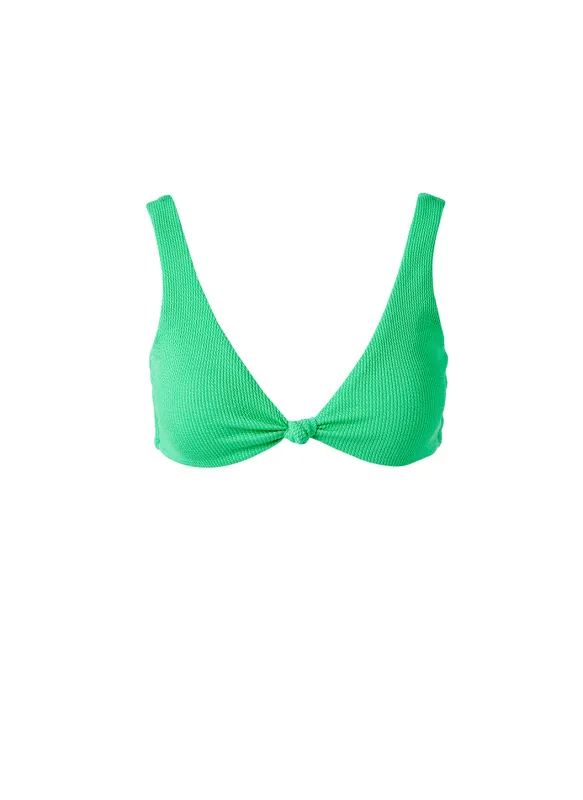 Ibiza Green Ridges Bikini Top sold by Melissa Odabash