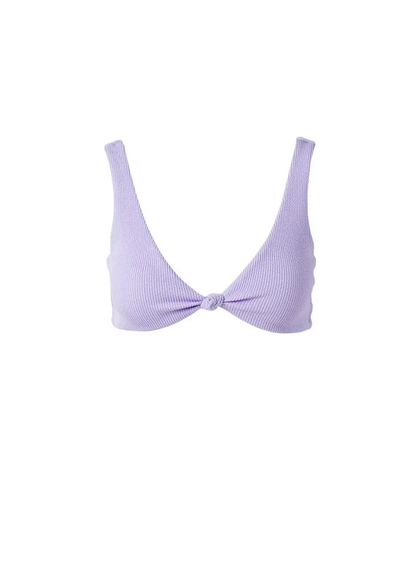 Ibiza Lavender Ridges Bikini Top sold by Melissa Odabash