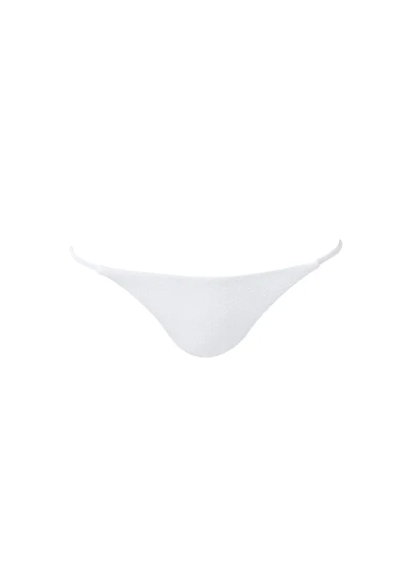 Livorno White Weave Bikini Bottom made by Melissa Odabash