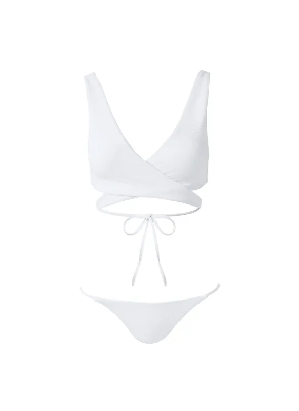 Livorno White Weave Bikini sold by Melissa Odabash