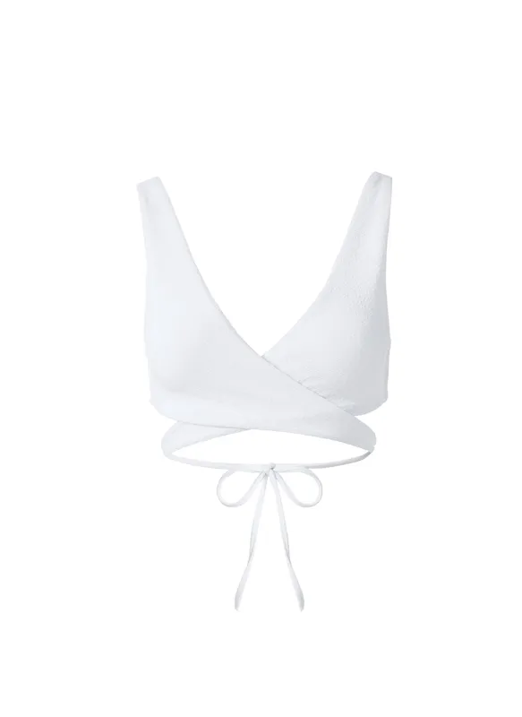 Livorno White Weave Bikini Top made by Melissa Odabash