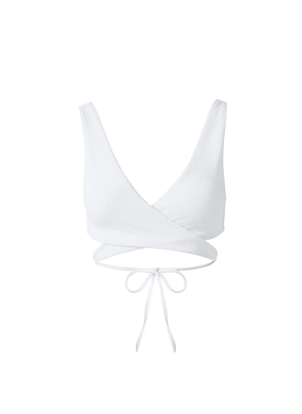 Livorno White Weave Bikini Top sold by Melissa Odabash