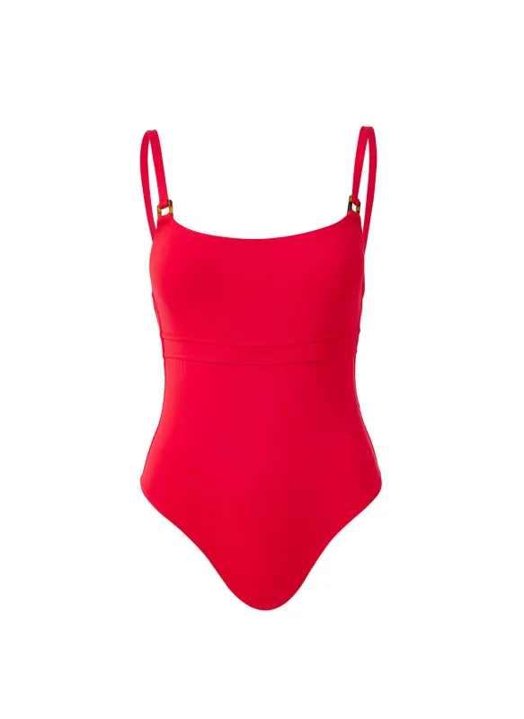 St Lucia Red Swimsuit sold by Melissa Odabash