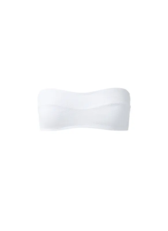 Tenerife White Weave Bikini Top made by Melissa Odabash