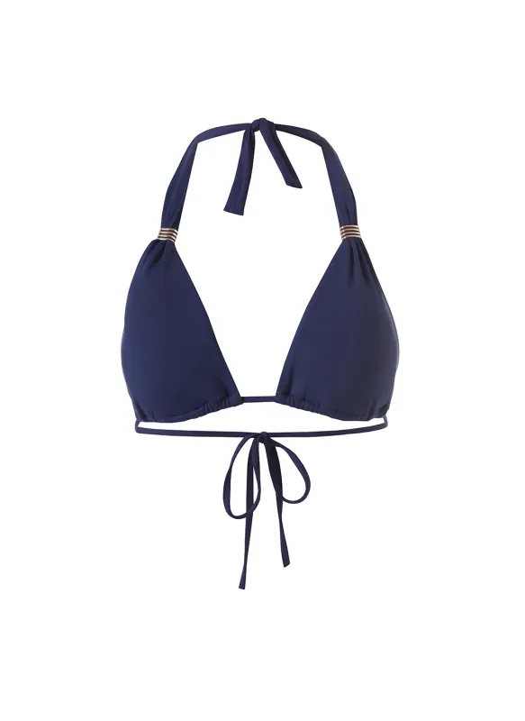 Grenada Navy Bikini Top sold by Melissa Odabash