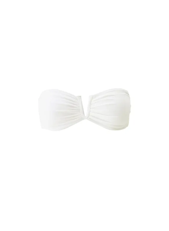 Alba Ivory Bikini Top sold by Melissa Odabash