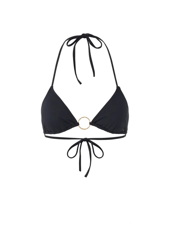 Miami Black Bikini Top sold by Melissa Odabash